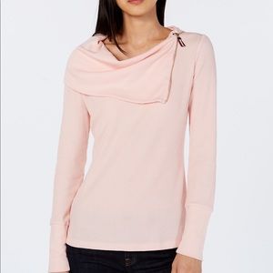 💕 NWT  Pink Tommy Hilfiger Cowl-Neck Thermal Top
